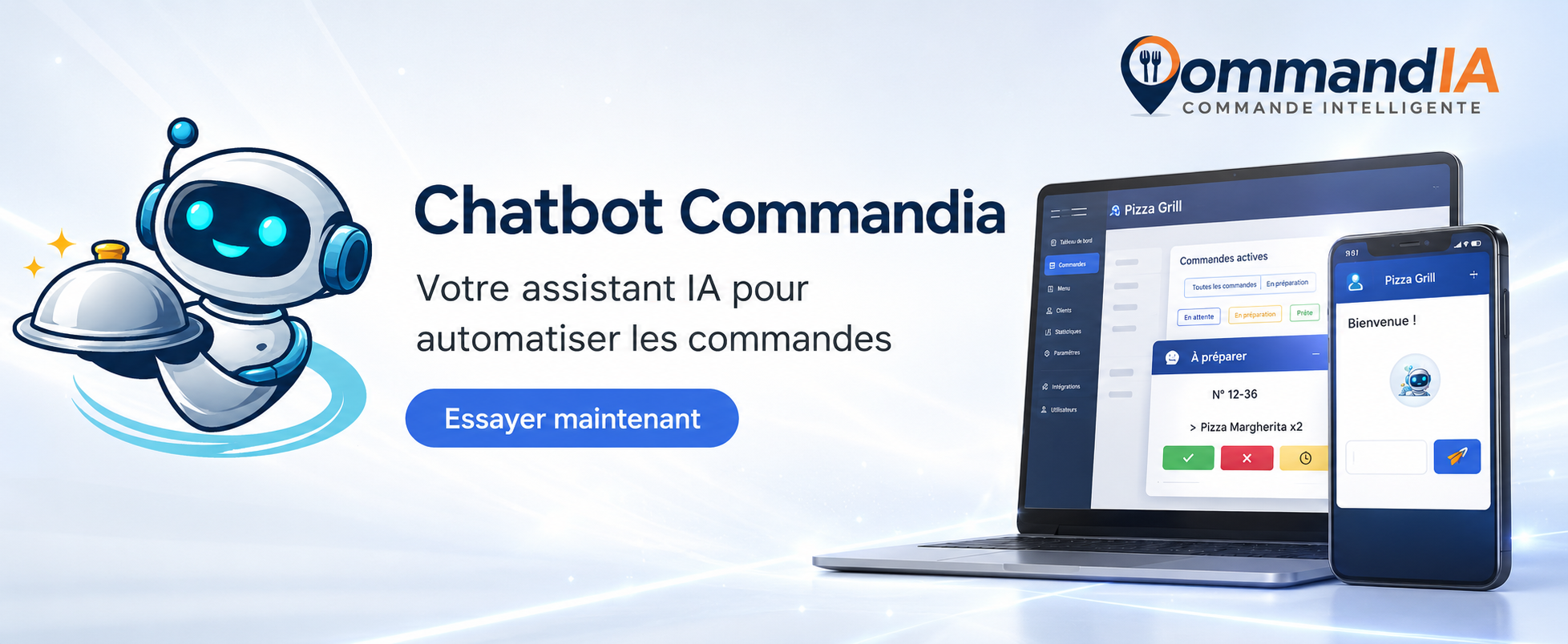 Application CommandIA - Site et commandes pour restaurant