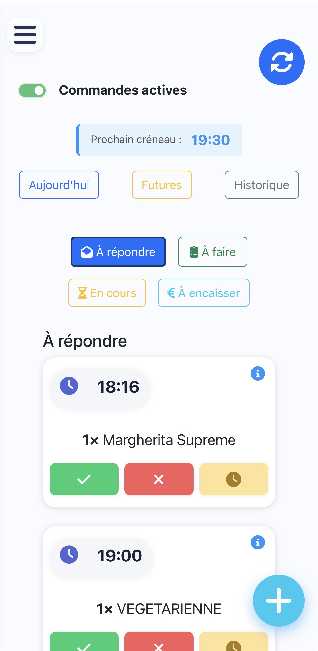 Gestion des commandes